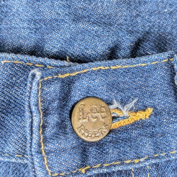Lee Jeans 26x36 High Rise Straight Leg Denim Pants Made in USA 100% Cotton 90s - Picture 5 of 6